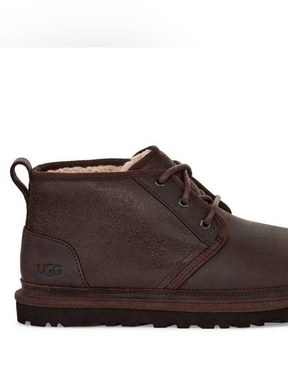 UGG Men's Neumel Dark Brown Leather Chukka Ankle Boots Size 9